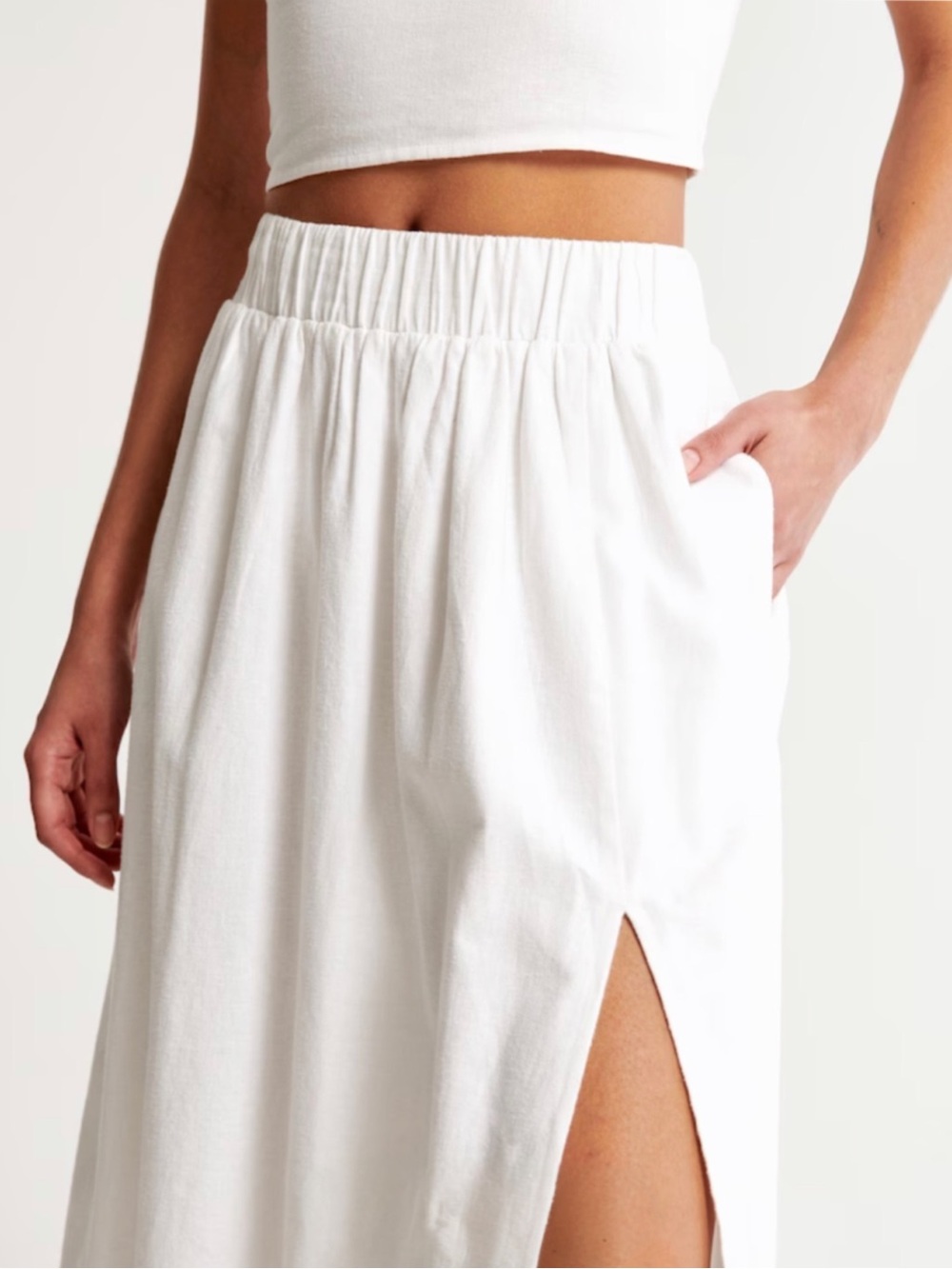 NWT • A&F Linen Blend Maxi Skirt - Picture 9 of 11